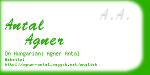 antal agner business card